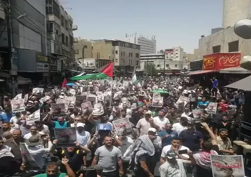 مسيرات في عمان والكرك واربد انتصارا لفلسطين وغزة