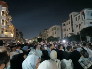 وقفة تضامنية امام مسجد الكالوتي مع لبنلن وغزة 2