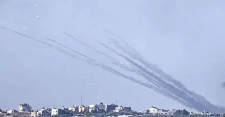 المقاومة الفلسطينية تطلق رشقة صاروخية شمال غزة باتجاه المستوطنات المحاذية للقطاع