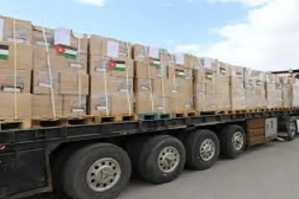 الأردن يرسل 51 ألف طن من المساعدات إلى غزة عبر 117 قافلة
