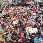 آلاف الأردنيين يحتشدون في وسط البلد رفضًا لضمّ الضفة الغربية ودعمًا للمقاومة الفلسطينية