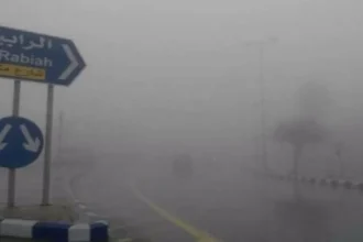 حوادث مرورية وتعطل مركبات بسبب الضباب