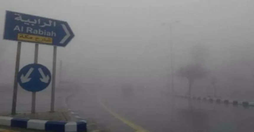 حوادث مرورية وتعطل مركبات بسبب الضباب