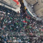 مسيرة حاشدة وسط البلد تحت شعار "الانطلاقة طوفان حتى النصر"