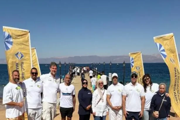 البنك الاردني الكويتي الراعي الرسمي لمسابقة السباحة الحرة الثالثة في العقبة