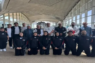 وفد منتخب الكراتيه إلى طشقند للمشاركة في بطولة آسيا لكبار وطلب إستضافة بطولة الناشئين