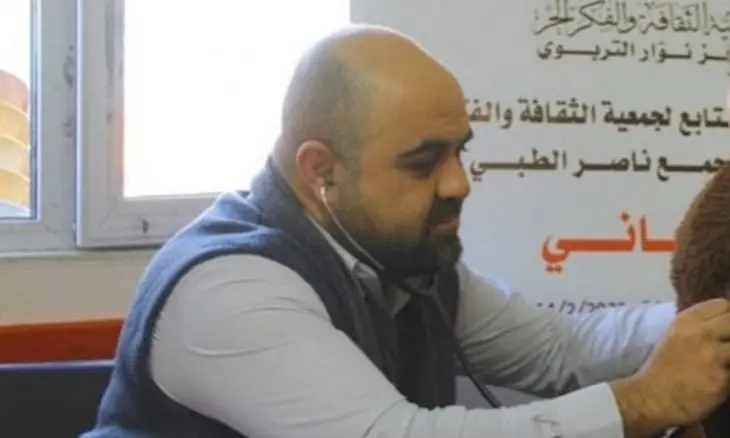 استشهاد الدكتور حمدي النجار والد الضحايا التسعة بخان يونس
