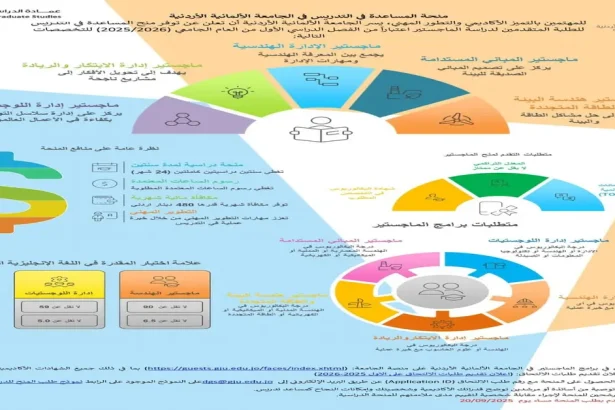 إعلان عن منح مساعدة في التدريس لطلبة الماجستير – الفصل الدراسي الأول 2025/2026