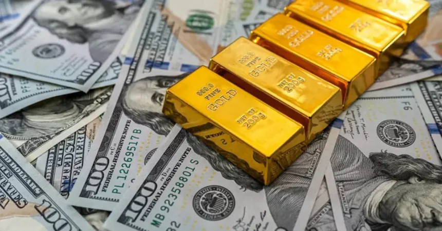ارتفاع الذهب وتراجع الدولار عالميا 