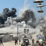 قصف الأبراج السكنية في غزة