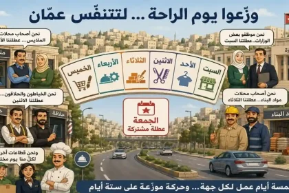 ازدحام المرور في شوارع عمّان