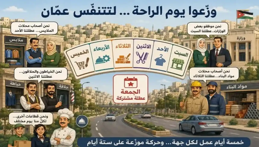 ازدحام المرور في شوارع عمّان