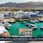 صورة لرجل مبتسم يقف أمام ميناء مرسى زايد في العقبة بالأردن مع قوارب ومباني بيضاء.