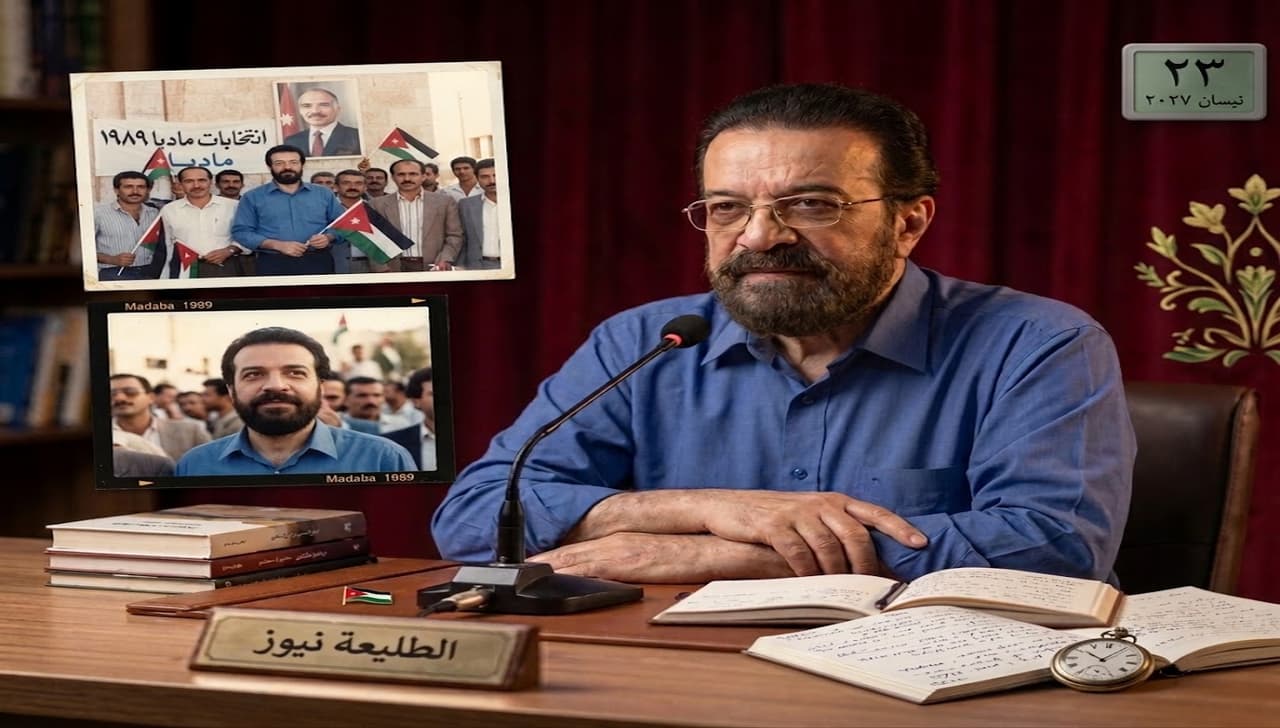 صورة توثق تجربتي في انتخابات مادبا مع أرشيف صور قديمة لانتخابات عام 1989 وشعار الطليعة نيوز