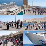 وصول الباخرة السياحية أرويا إلى ميناء العقبة واستقبال السياح بالعروض التراثية