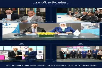 وفد نقابة ملاحة الأردن يزور مركز الحسين للسرطان ويوقع اتفاقية تعاون ويقدم تبرع لدعم المرضى