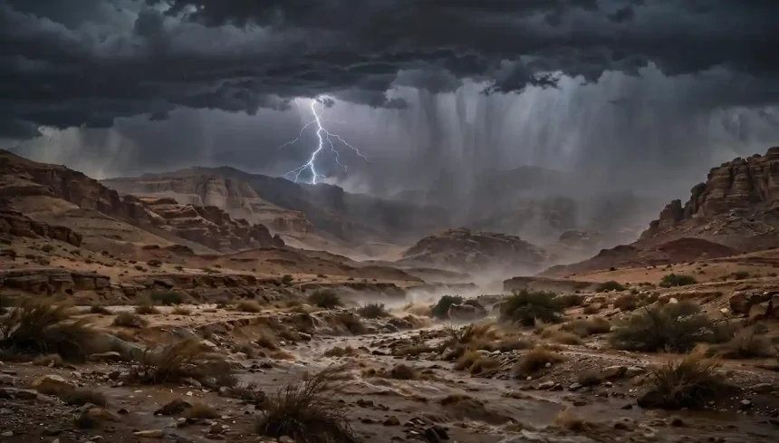 أمطار رعدية في الأردن اليوم مع برق ورعد وسيول في وديان جنوب وشرق المملكة وتحذير من الأرصاد الجوية