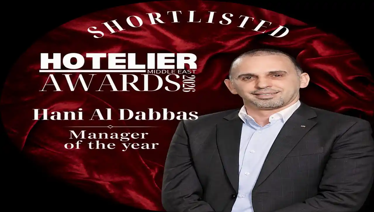 أفضل مدير فندقي 2026 هاني الدباس مدير كراون بلازا عمان ضمن القائمة النهائية لجائزة هوتيلير الشرق الأوسط